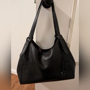 Coach Lori Erin Shoulder Bag Carryall Black Pewter Hardware